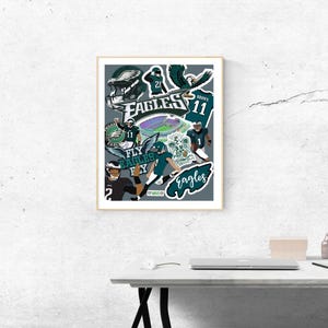 Philadelphia Eagles Football Poster – NFL Digital Download Print – Eagles Wall Art, Lincoln Financial Field, Philly Fan Gift