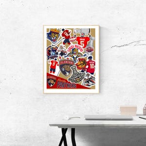 Florida Panthers Hockey Poster – NHL Digital Print – Sunrise Arena Wall Art, Panthers Fan Gift, Stanley Cup Decor | NHL Hockey Wall Art