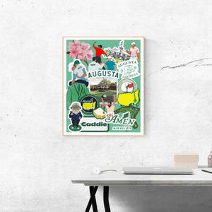 The Masters Golf Poster – Digital Download, Augusta National Collage, Masters Moments, Green Jacket, Amen Corner – Gift for Golf Fans