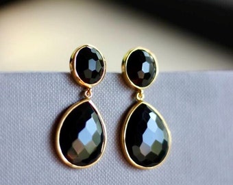 Black Onyx Earrings - Bezel Set....LIMITED EDITION