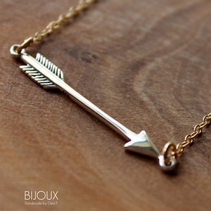 Arrow Necklace- Celebrity Style - Mixed Metals