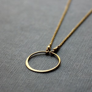 Eternity Ring Necklace - Choose Gold or Silver