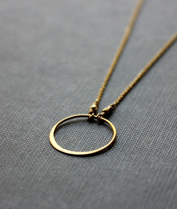 Eternity Ring Necklace Choose Gold or Silver