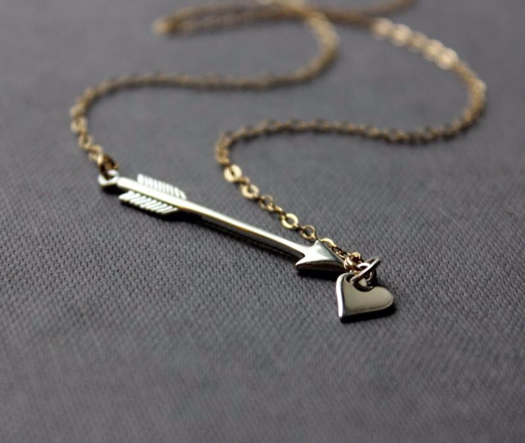 Arrow Heart Crystal Necklace main image 1
