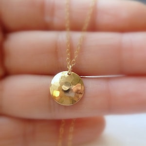 Disc Necklace 14K Goldfilled Soleil Necklace....... image 3