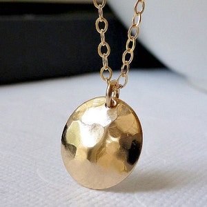 Disc Necklace 14K Goldfilled Soleil Necklace....... image 1