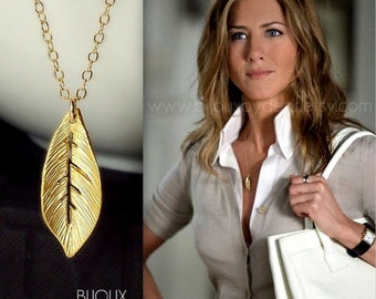 Leaf Necklace - Jennifer Aniston - 14K Goldfilled - Celebrity Style