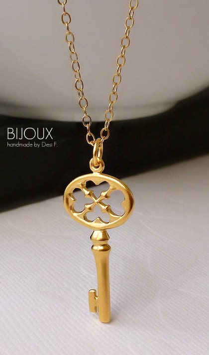 Key Necklace Celebrity Style key to Your -   Celebrity style jewelry,  Celebrity necklace, Key necklace