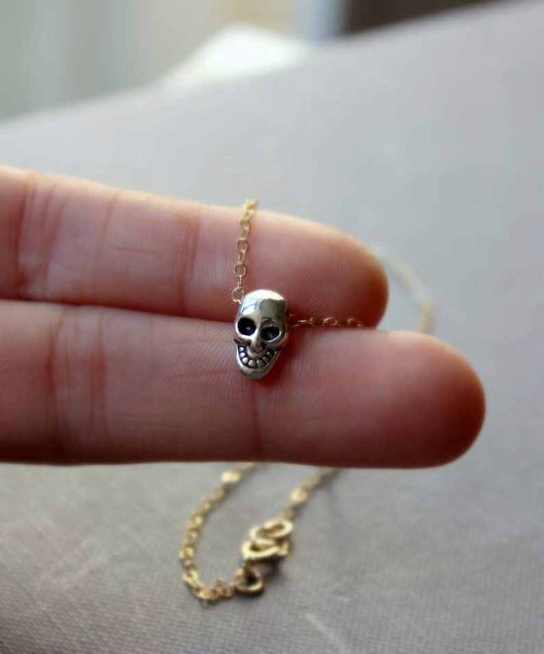 Little Skull Necklace Celebrity Style Necklace image 4