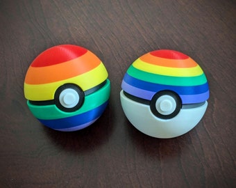 Rainbow Pokeball - Cosplay Prop or Display