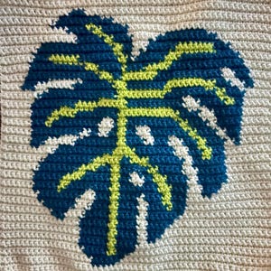 Crochet Monstera Tapestry Pattern