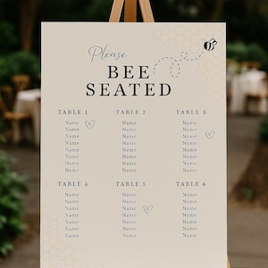 Please Bee Seated - Seating Chart Template