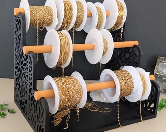 Ribbon, Washi, and Chain Roll Organizer – 3D Printed Reel Holder | Customizable Single Roll Holder