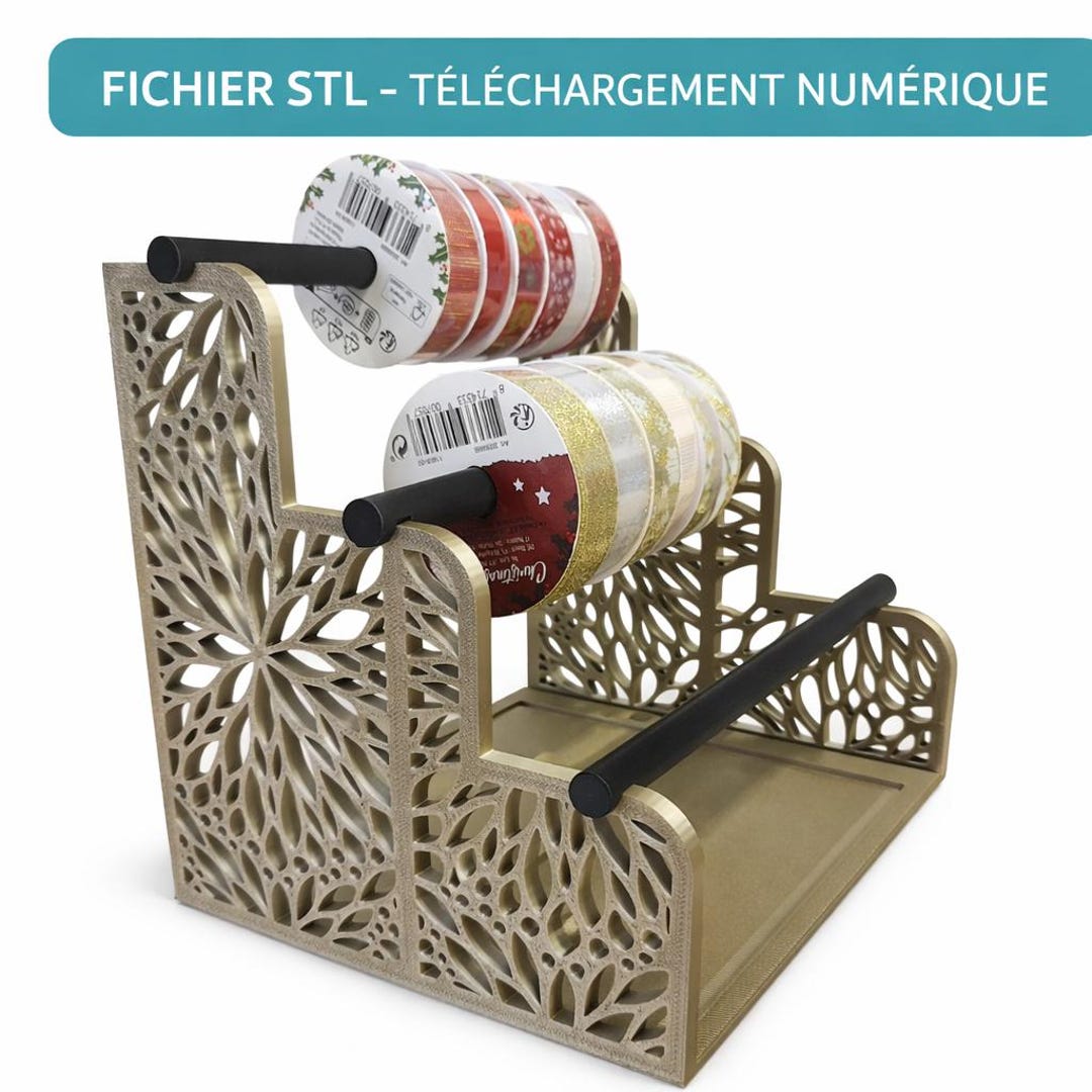 STL File 3-tier Spool Holder – Ribbon, Sewing, and Chain Spool Holder ...