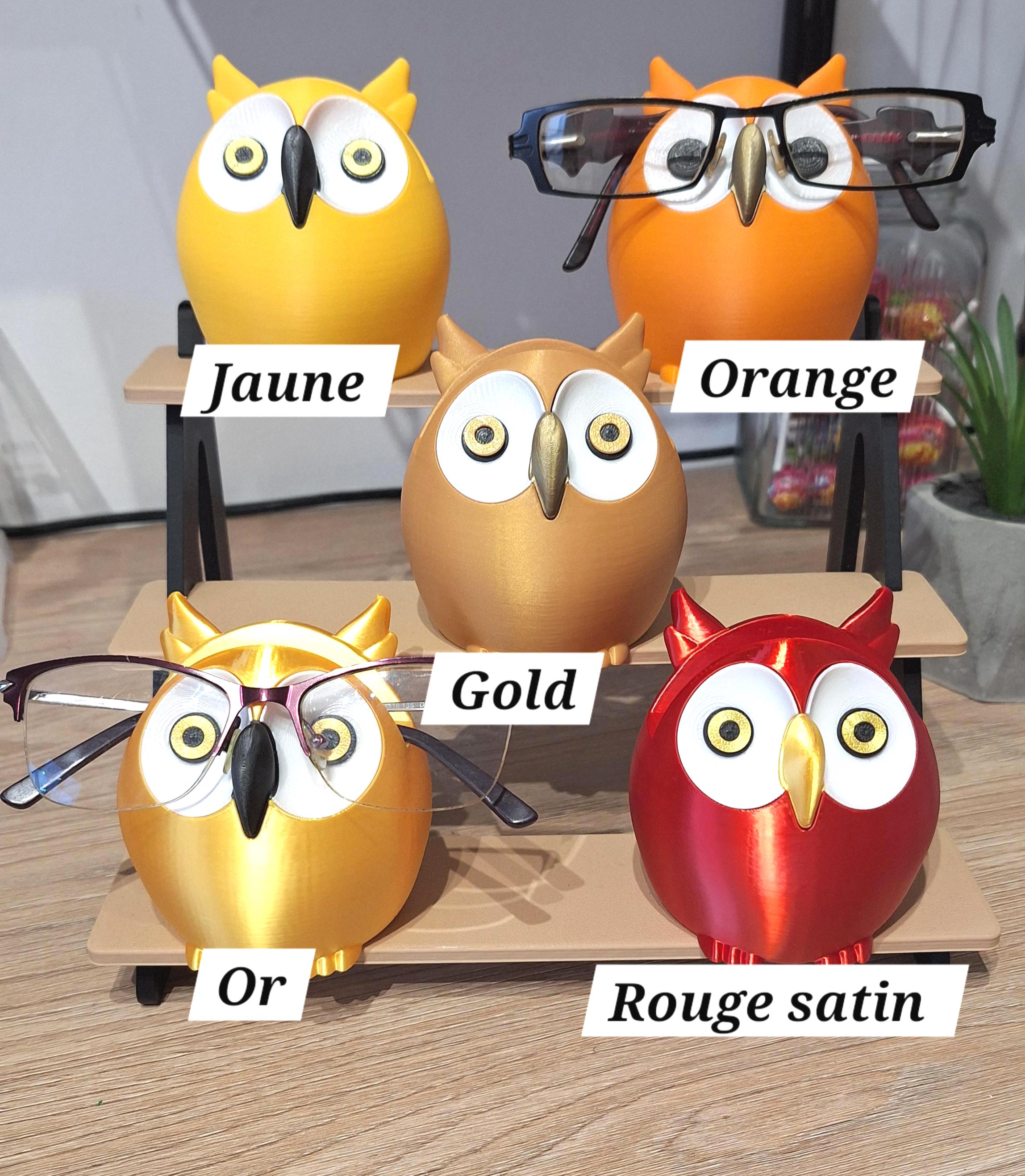Merrwon Support à lunettes en forme d'animal - Fait main - En bois sculpté - Pour la maison, le bureau, la décoration (chat) marron