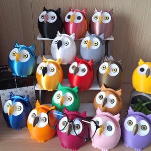 Porte lunettes hibou  – support original en impression 3D – rangement lunettes mignon et pratique