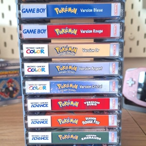 Pokémon Game Boy Collection Pack – 11 cases + storage tower – customizable (GB, GBC, GBA)