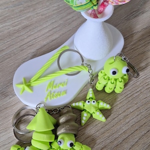 End of Year ATSEM Gift – Small Personalized Flip-Flop with Vase, Lollipops and Optional Keyring – 3D Printing