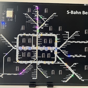 Berliner S-Bahn PCB mit 363 LEDs - Echtzeit Nahverkehr