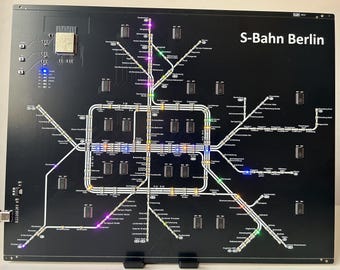 Berlin S-Bahn PCB with 363 LEDs - Real-time local transport