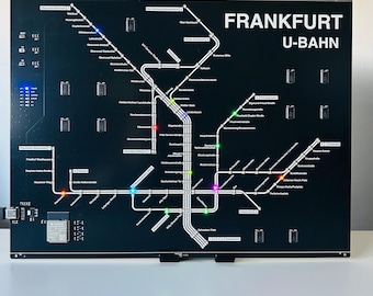 Frankfurt subway PCB with 170 LEDs - Real-time public transport