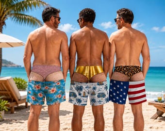 Costumi da bagno divertenti da uomo, pantaloncini da bagno personalizzati, pantaloncini da spiaggia originali, regalo scherzoso per uomo, pantaloncini da surf ad asciugatura rapida, costumi da bagno per feste in piscina