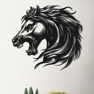 Elegant Horse Metal Wall Art, Unique Farmhouse Decor, Elegant Horse Head Wall Decor, Wall Hanging, Unique Horse Lover Gift, Horse Wall Art
