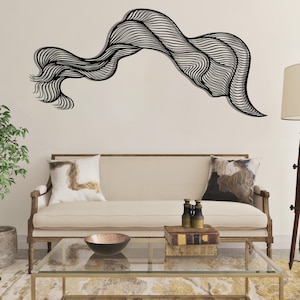 Abstract Metal Wall Art, Modern Line Art Wall Decor, Luxury Style Wall Sculpture, Modern Entryway Decor, Unique Wall Decor, Large Wall Art