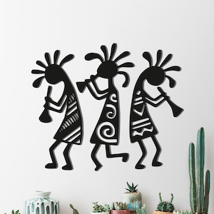 African Dance Metal Wall Art, Metal Wall Decor, Minimalist Line Art, Unique Wall Decor, Modern Home Decor, 3 Pieces African Metal Wall Art