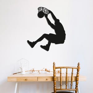 Metal Basketball Wall Art, Sports Wall Decor, Basketball Hoop Metal Art, Athlete Room Decor, Sports Theme Wall Art, Gym Wall Decor, Wall Art