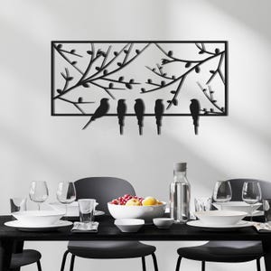 Window and Birds Metal Wall Art, Modern Minimalist Bird Wall Decor, Nature Inspired Metal Wall Hanging, Elegant Home Decoration, Metal Decor