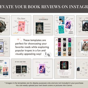 Bookstagram Book Trope Book Review Template Bookstagram Trope Beige Instagram Canva Book Bookish Template Author Marketing Promo IG Post image 2