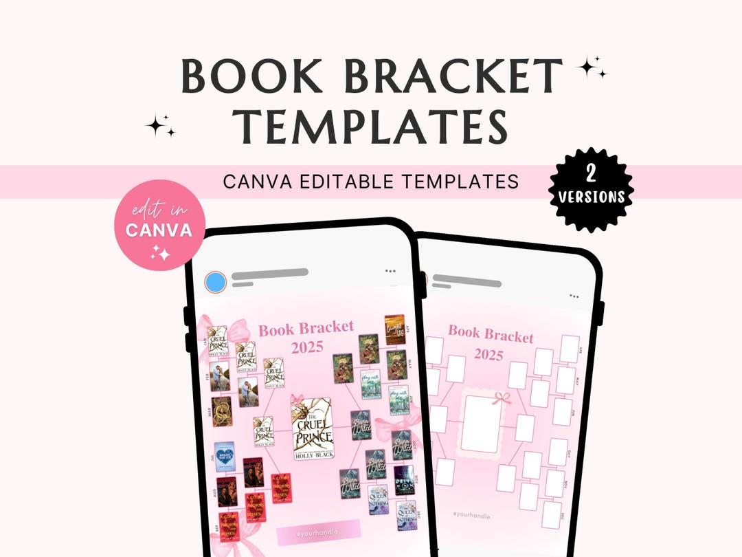 Book Bracket Template Pink Bookstagram Monthly Reading Tracker Coquette ...