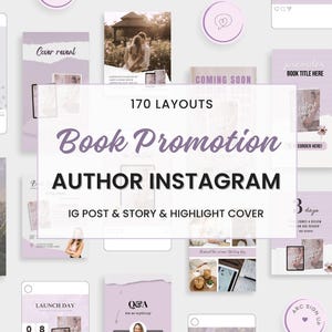 Auteur Instagram Romance Writer Modèles Canva Réseaux sociaux Bookstagram Marketing Promotion de lancement de livre Autoédition Publication d'auteur indépendant