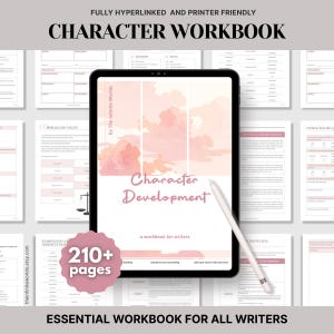 Character Workbook Digital Printable Character Planner Novel Writing Guide Character Profile NaNoWriMo Character Development Story Template