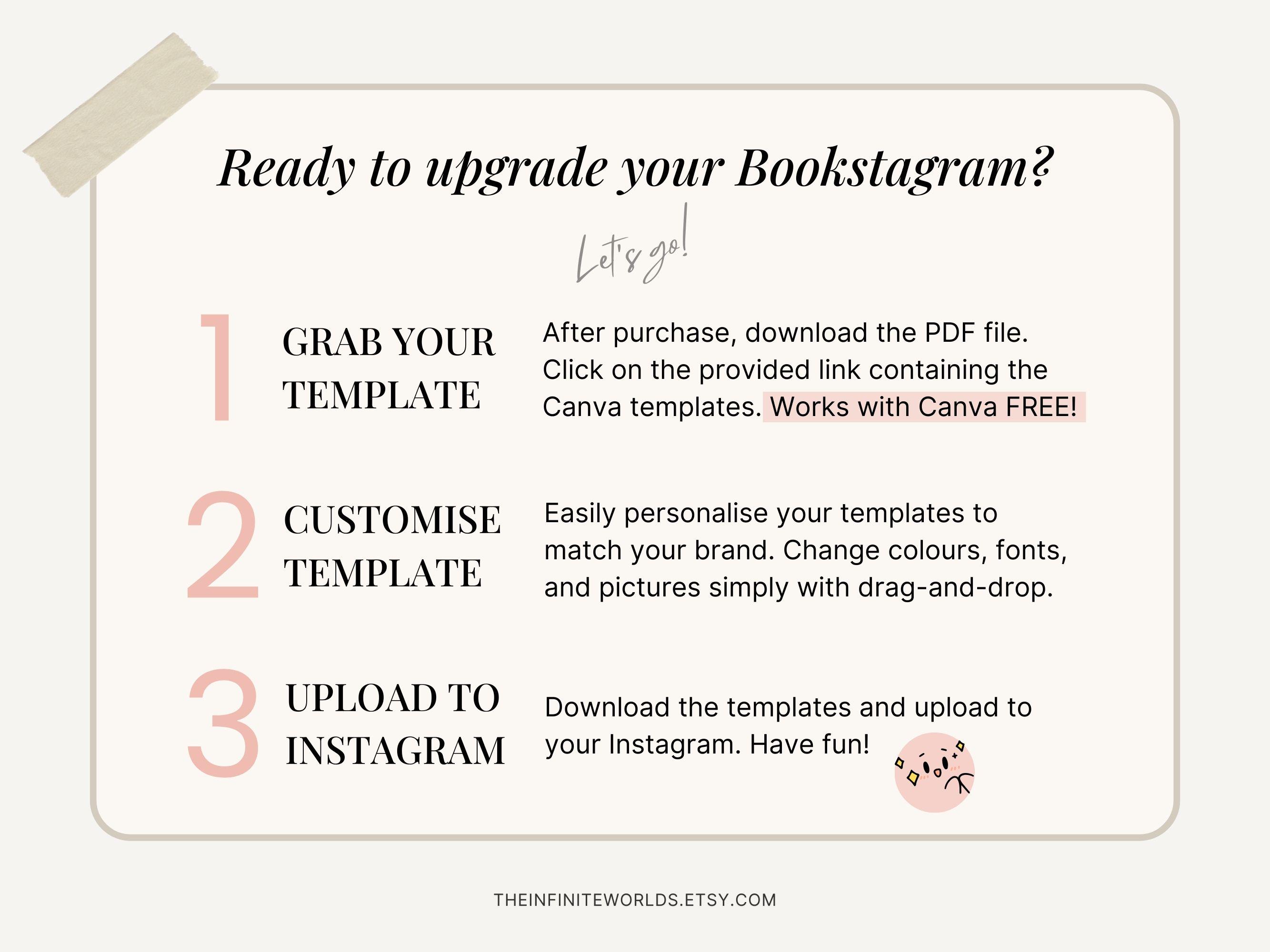 Bookstagram Template Instagram Bookish Beige Bookstagram Canva Book ...