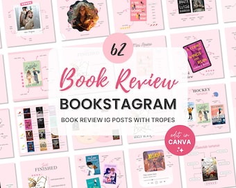 Bookstagram Trope Rosa bokrecensionsmall Instagram Bookstagram Boktrope Canva Bokmall Författare Social Marknadsföring Kampanj IG-inlägg