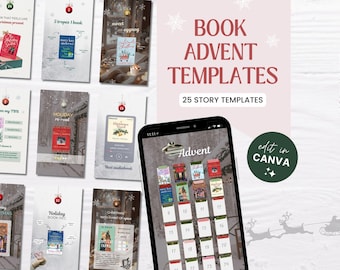 Plantilla de Bookstagram navideña, libro de Adviento, cuento de Navidad, Instagram, Bookstagrammer, Navidad, Redes sociales, IG, Escritor, Libros, Invierno, Instagram, Canva