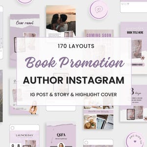 Author Instagram Romance Writer Canva Templates Social Media Bookstagram Marketing Book Launch Promotion Self Publishing Indie Author Post