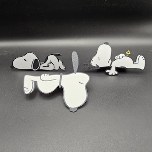 Snoopy Laying On Things. 3D Printed Three Pack