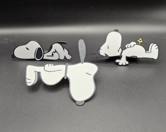 Snoopy Laying On Things. 3D Printed Three Pack