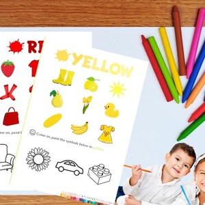 Coloring Book for Kids | Learn Colors Activity | Preschool Printable Workbook | Educational Color Recognition PDF | Toddler Learning Pages