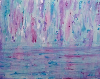 Raining Rainbows Abstract Art Painting