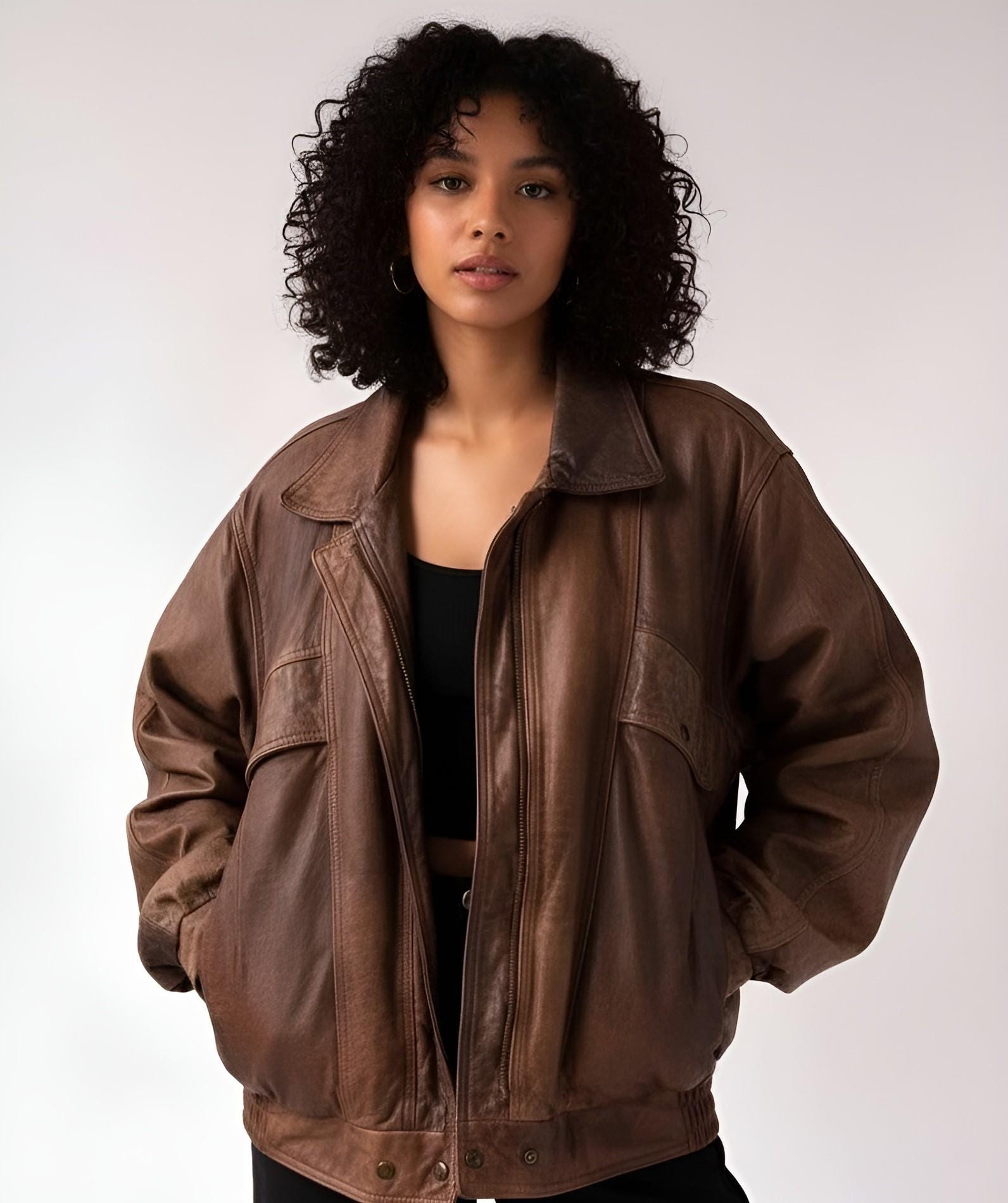 Grunge Leather Jacket - Etsy