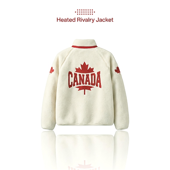 Shane Hollander Sherpa Jacket: Maple Leaf & Canada, Heated Rivalry, Fleece Jacket Costume