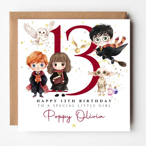 Personalised Wizard Witch Birthday Card | Magical World | #14a