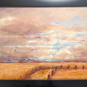 Landscape framed original oil painting