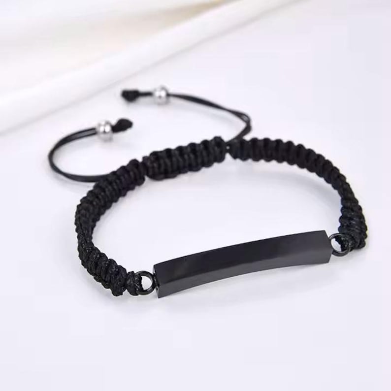 Adjustable memorial bracelet; Urn Jewelry; Cremation Jewelry; Customizable Bracelet Urn Keepsake; Urn Bracelet for Human or Pet Ashes Black