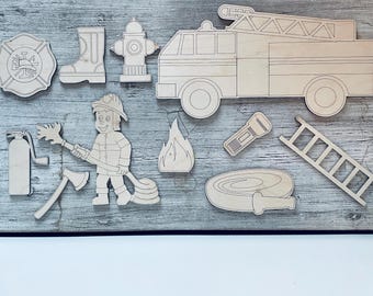 Paint Your Own Firefighter Kit: Kids DIY Painting Set
