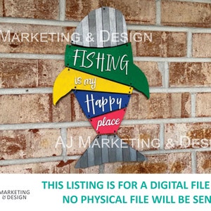 DIGITAL FILE Layered Fish | Laser Easy | Door Hanger | Svg, Pdf, Ai | Glowforge | OMTech | Father&#39;s Day | Fishing, Cabin, Lake, Ocean